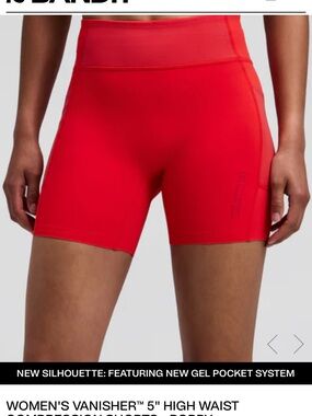 Bandit Running Women's High-Rise Vanisher Bike Shorts — Poppy NWT